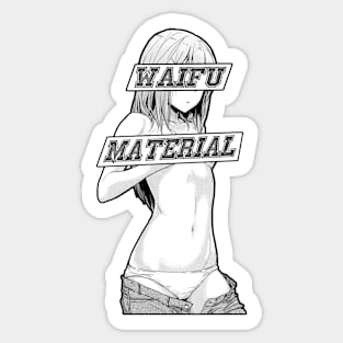 WAIFU MATERIAL - SAD JAPANESE ANIME AESTHETIC Sticker